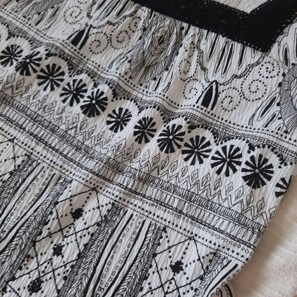 RQT Boho Square Neck Cotton Blend Blouse Small - Picture 5 of 7